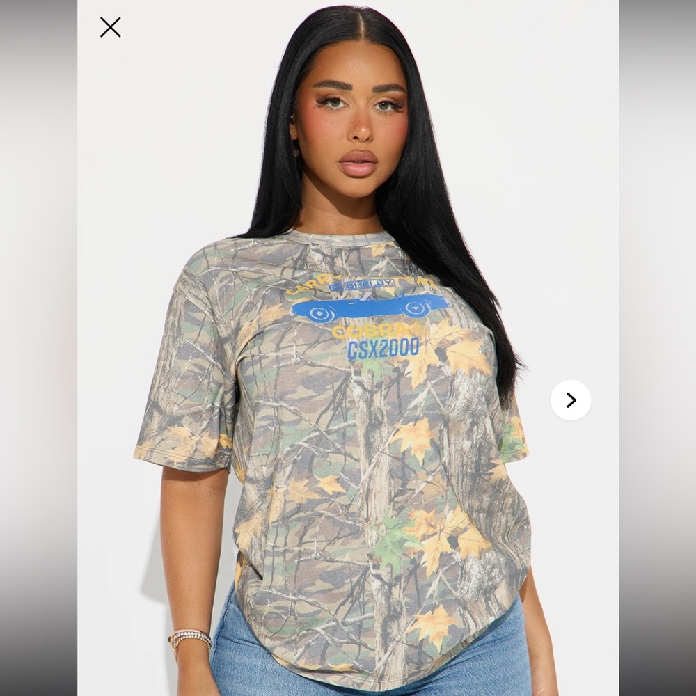 Fashion Nova Camouflage Graphic Tee